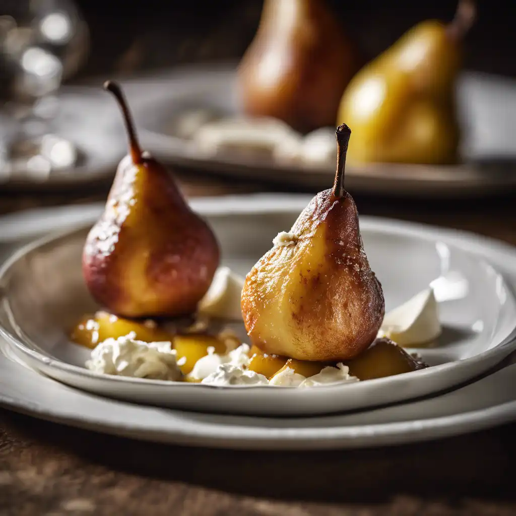 Roasted Pears with Ricotta