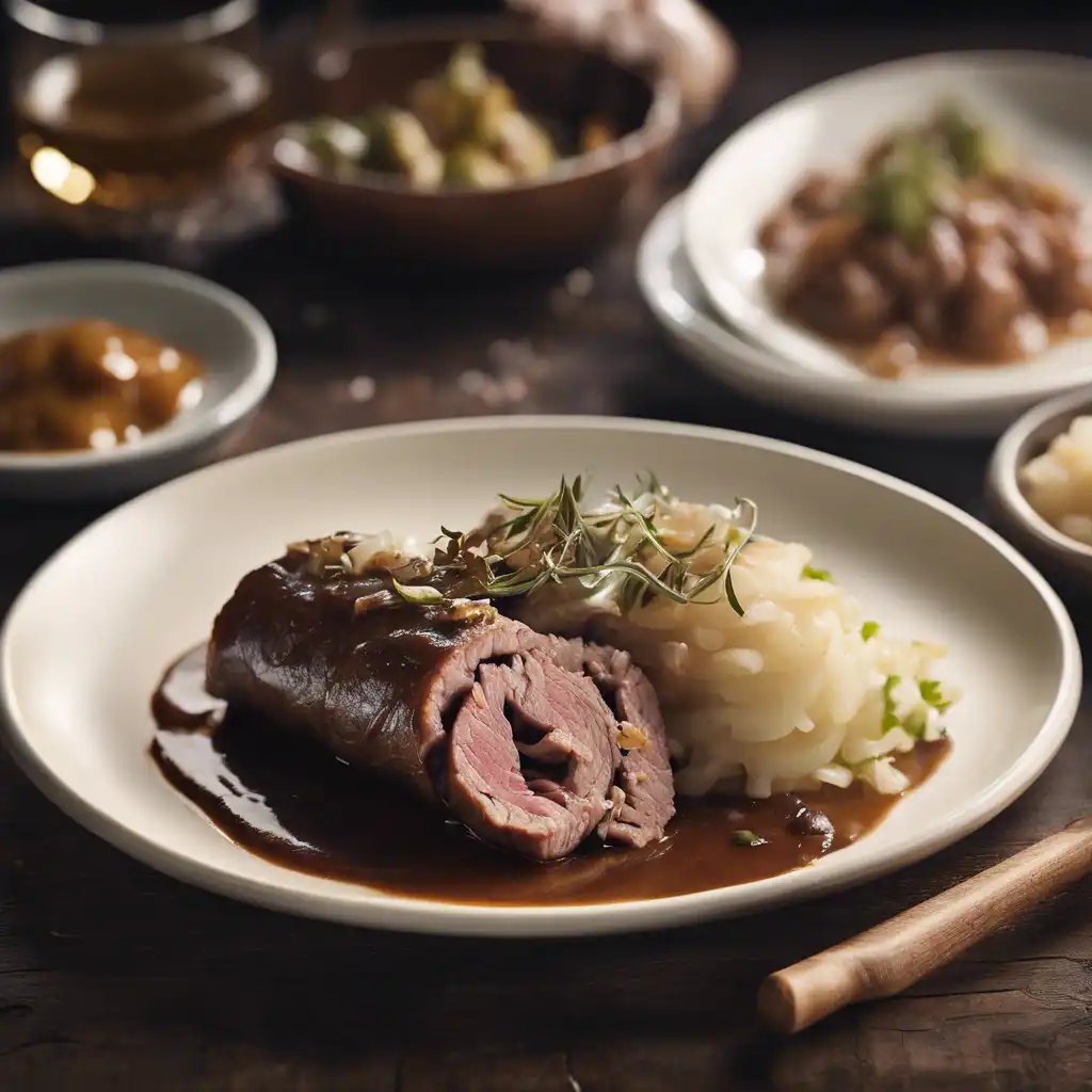 Tenderized Beef Roll with Onions