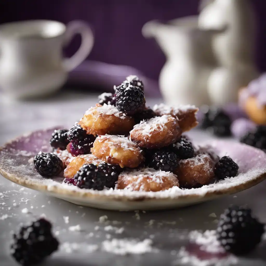 Blackberry and Coconut Fritters