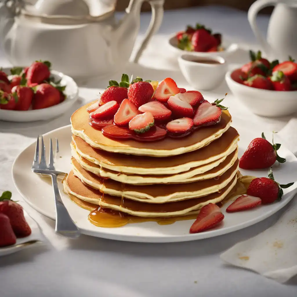 Pancake Cake with Strawberries