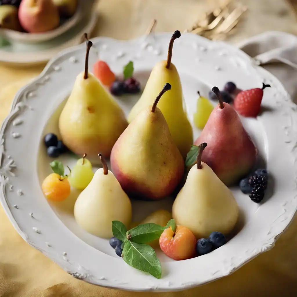 Creamy Stuffed Pears with Fresh Fruits