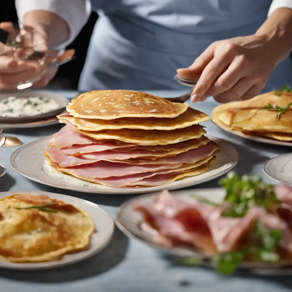 Gorgonzola Pancake with Ham