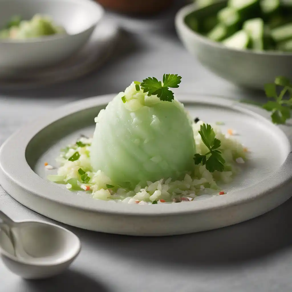 Cucumber and Shredded Pork Sorbet