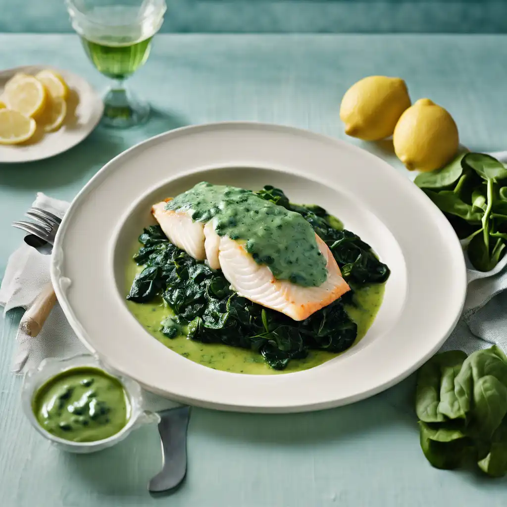 Baked Fish with Spinach