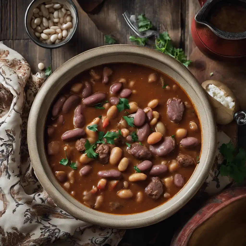 Peppery Bean Stew with Meat Mix