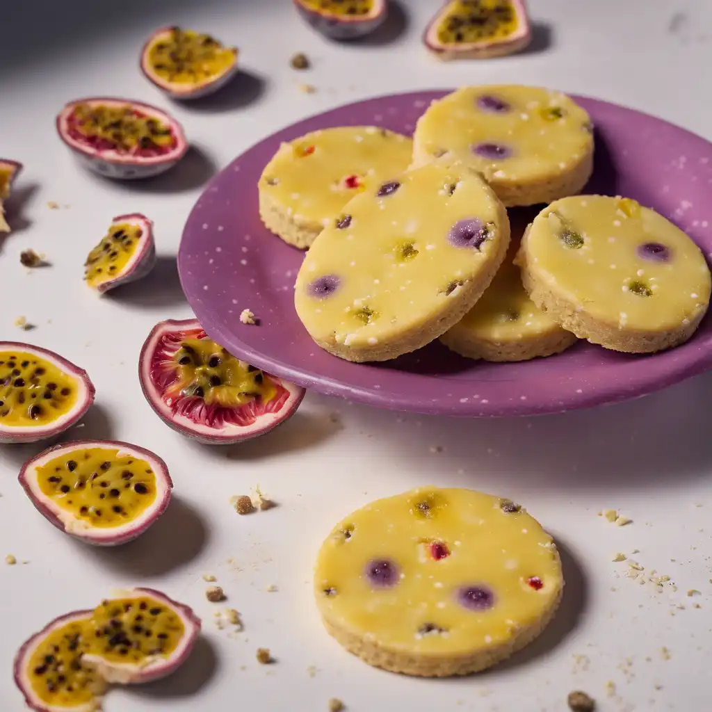 Passionfruit Shortbread Biscuits - Variations: Rainbow Shortbread