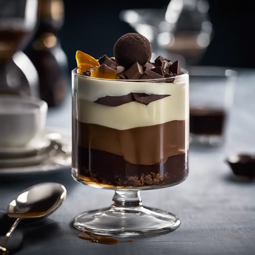 Double-Layered Whiskey and Chocolate Parfait: For a Two-Tone Treat