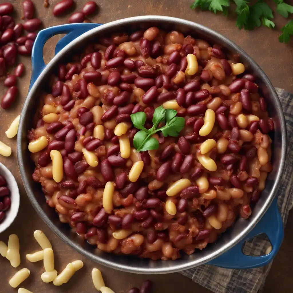 Red Kidney Beans with Macaroni and Meat