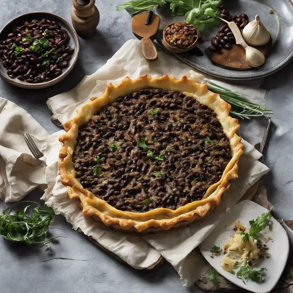 Foto de Black Bean Tart with Meat and Cheese
