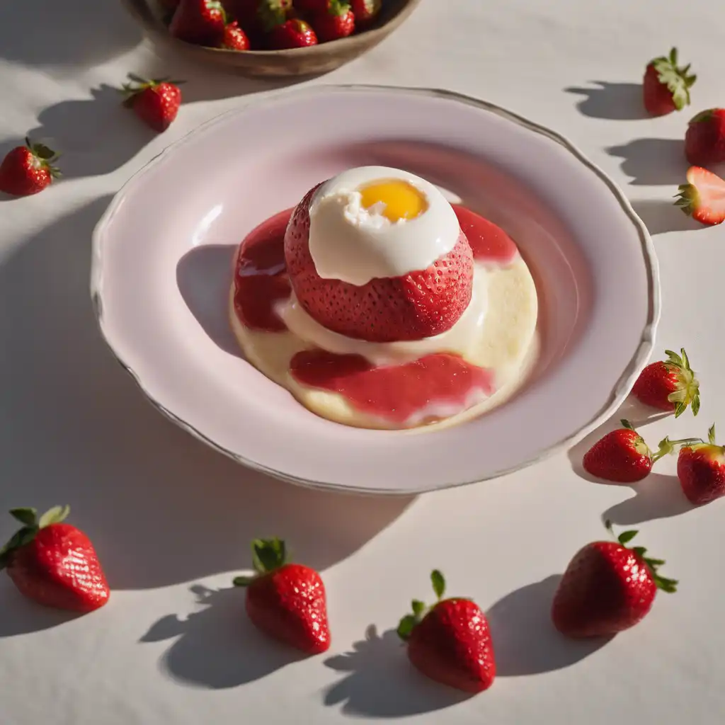 Strawberry with Egg Cream