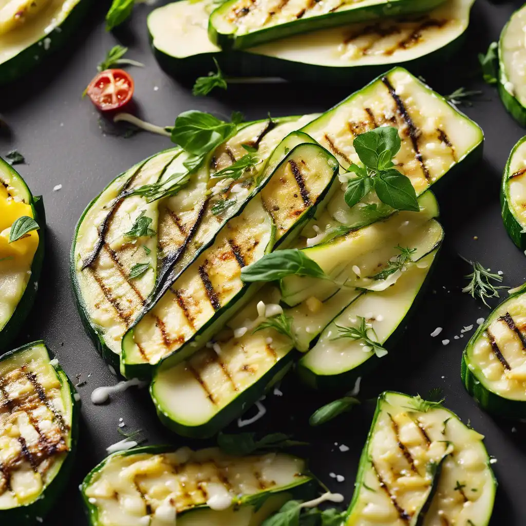 Grilled Zucchini with Cheese and Herbs