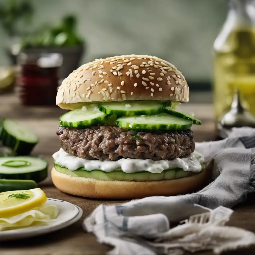 Hamburger with Cucumber