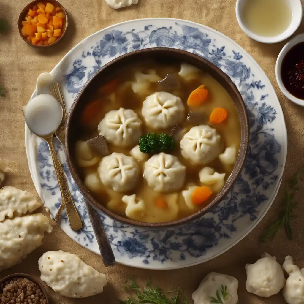 Matza Bread Soup with Dumplings