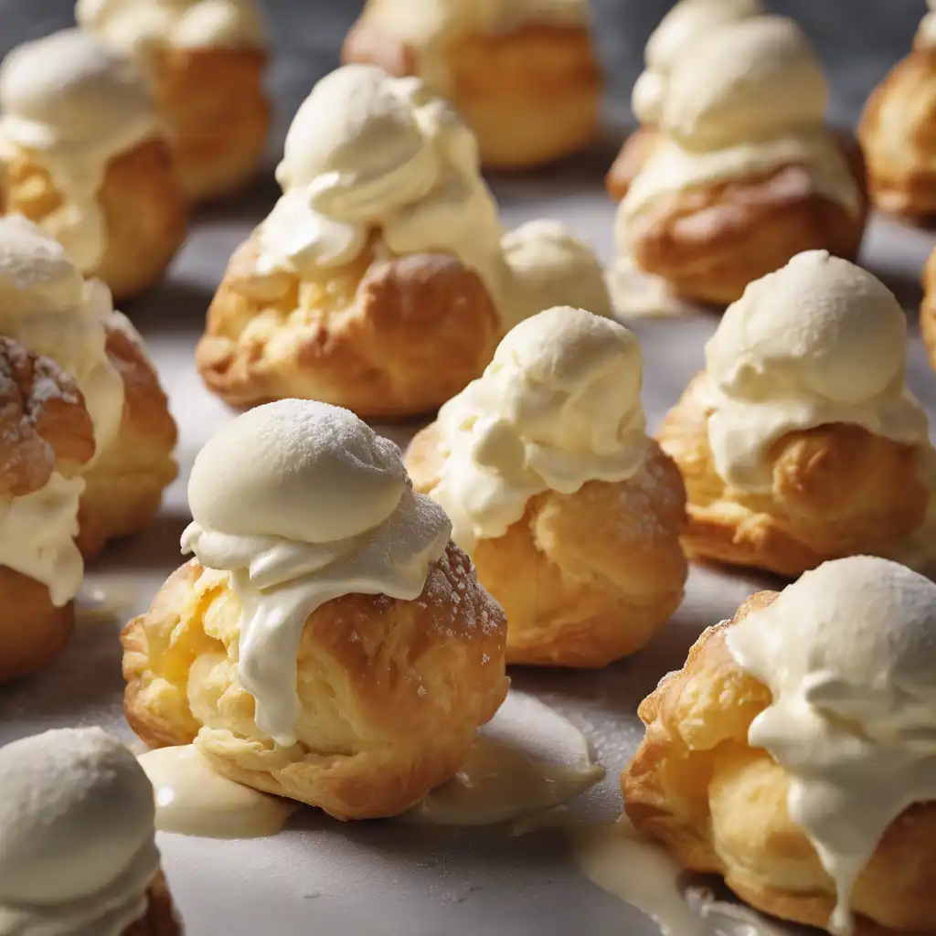 Cream Puffs with Ice Cream