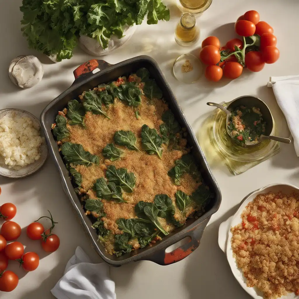 Turnip Greens in the Oven with Tomatoes