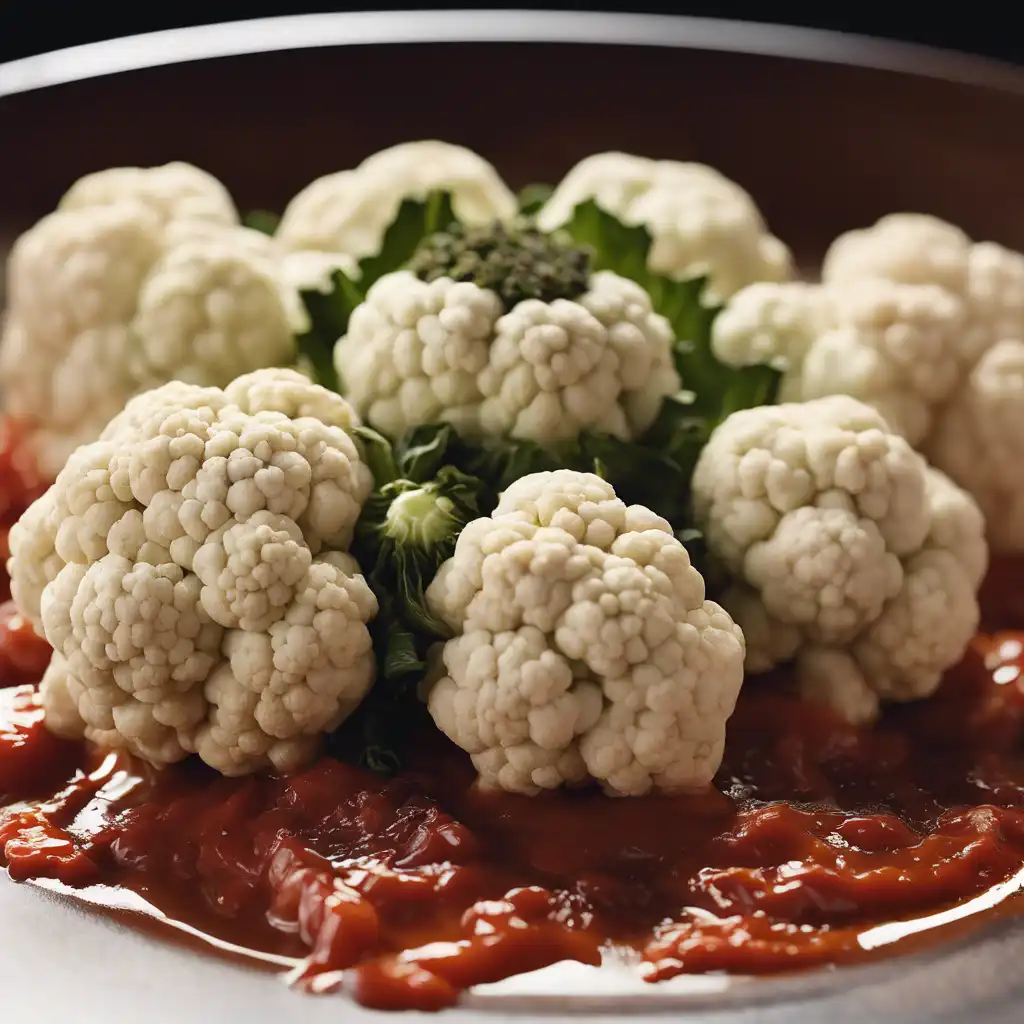 Cauliflower Flower Buds with Tomato