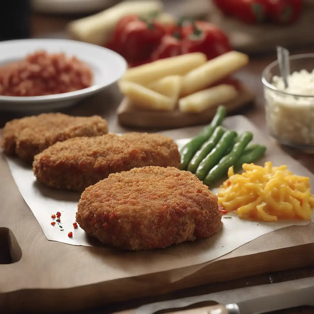 Breaded Meat with Pepper and Cheese