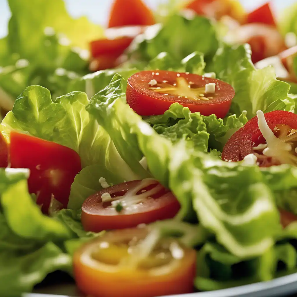 Lettuce and Tomato Salad with Lemon Seasoning