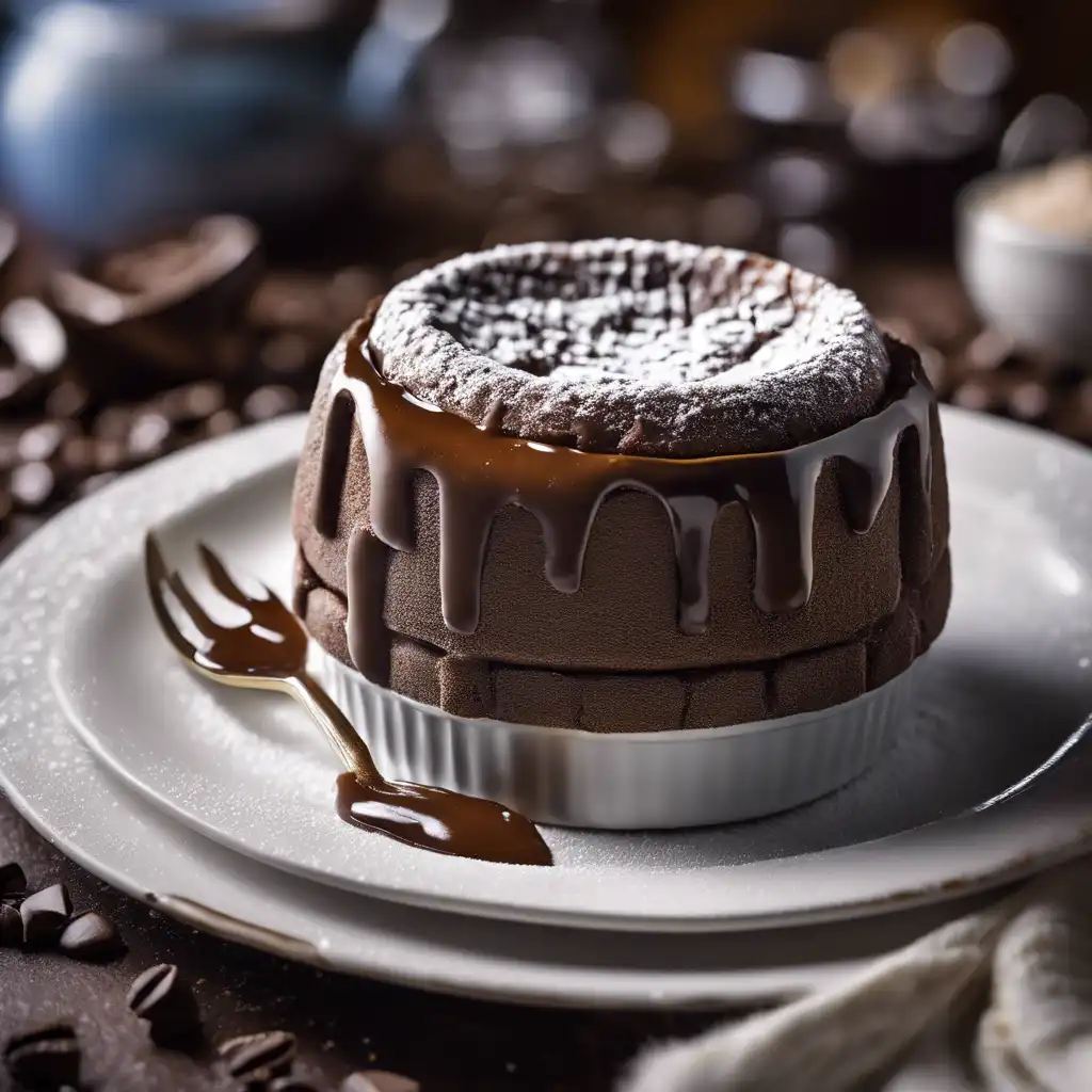 Chocolate Soufflé with Coffee Sauce