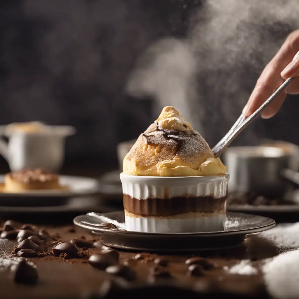 Café Soufflé with Chocolate Sauce