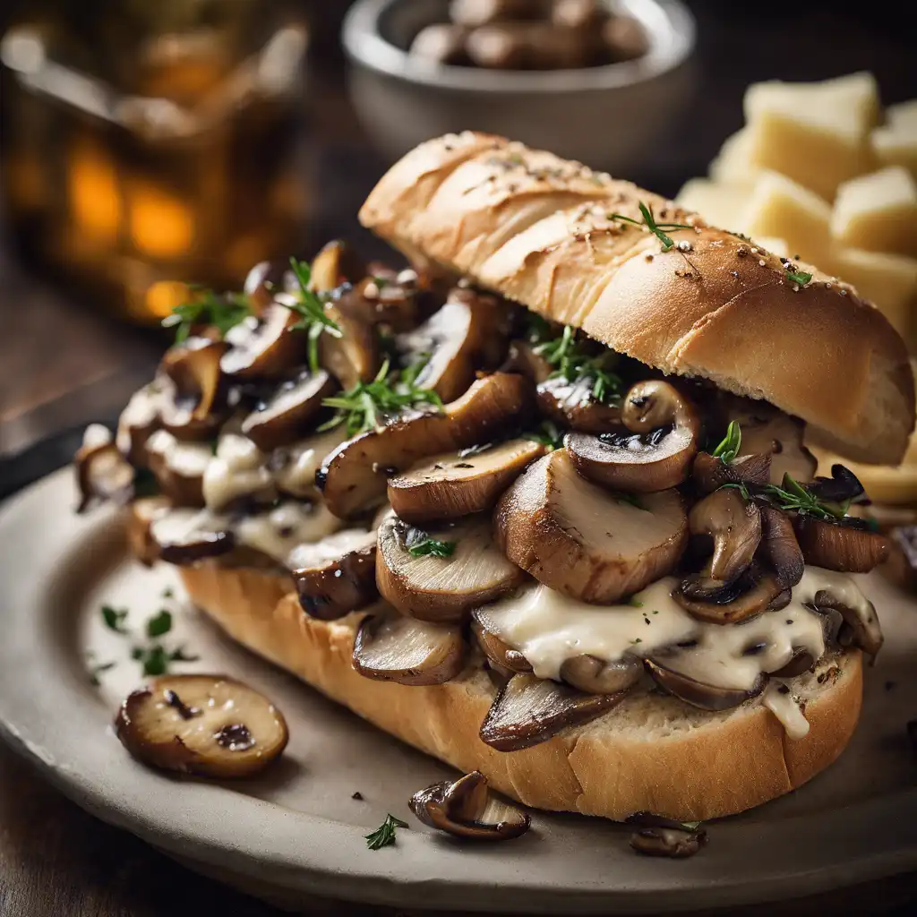 Pork Loin Sandwiches with Mushroom and Cheese