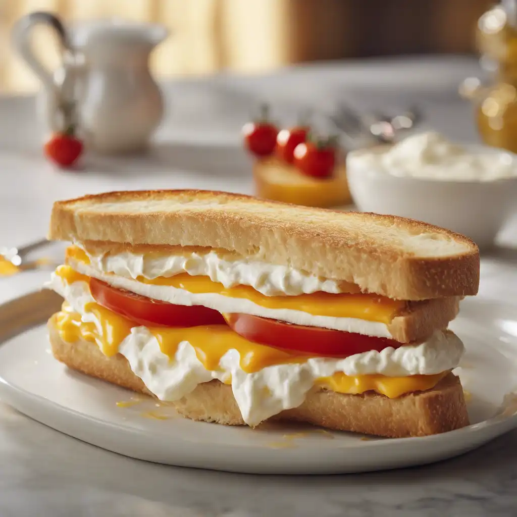 Cheese Sandwich with Whipped Cream of Cheese