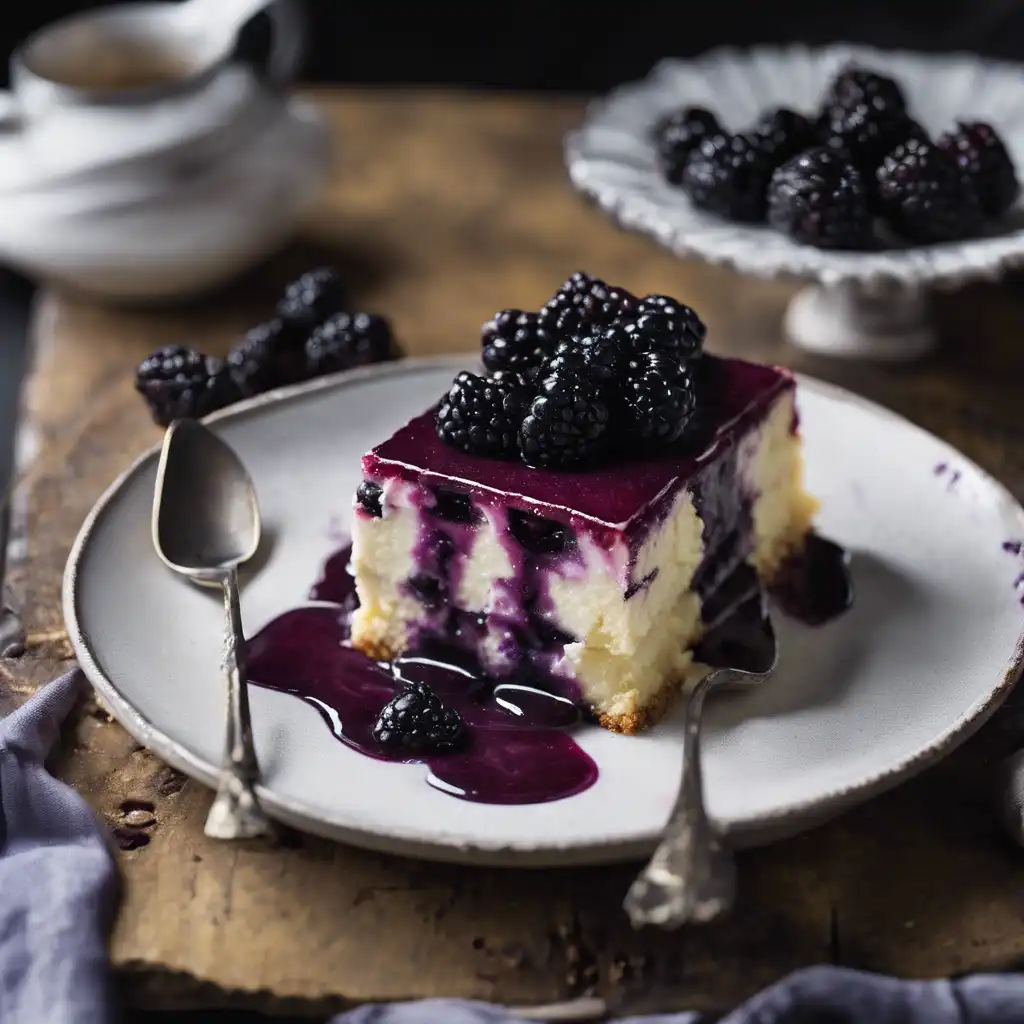 Blackberry and Mascarpone Pudding Cake