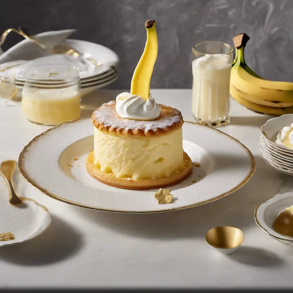 Banana Soufflé with Whipped Cream