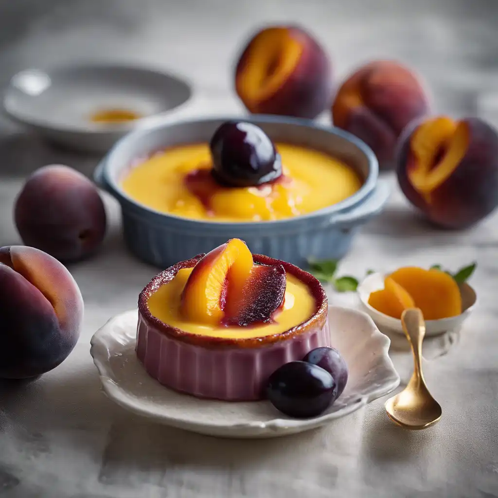 Peach and Damson Pudding