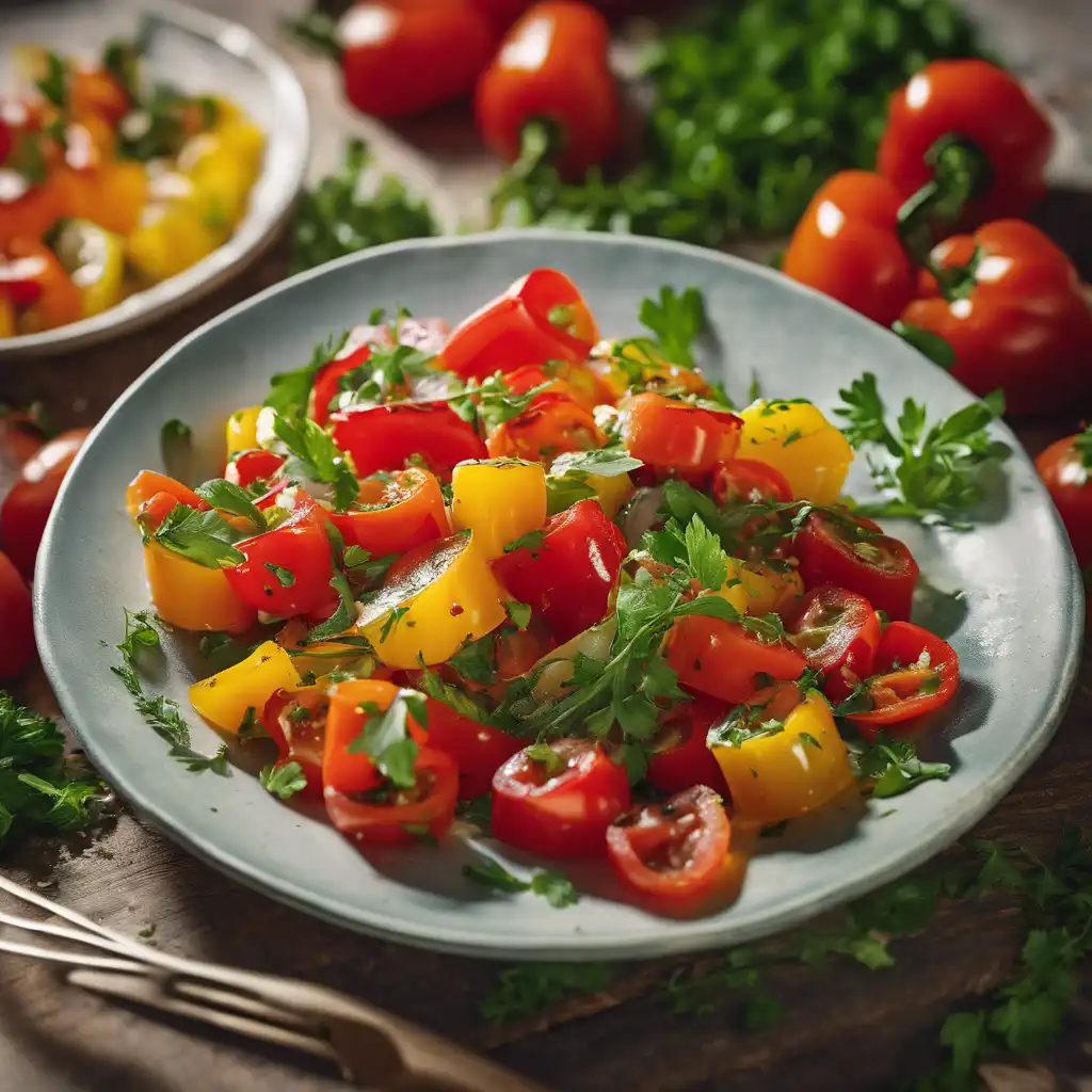 Fried Pepper Salad with Fresh Herbs