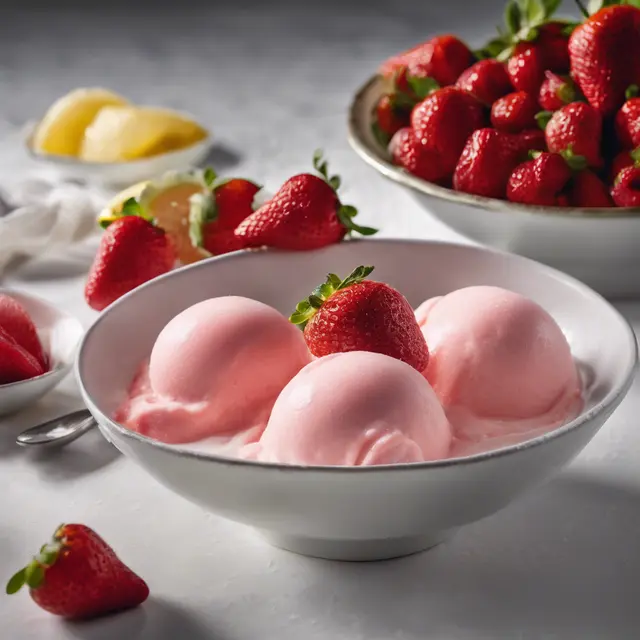 Foto de Yogurt and Strawberry Sorbet