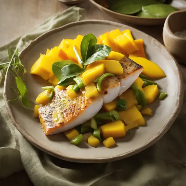 Foto de Fish with Mango and Green Pepper