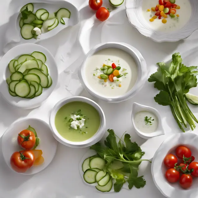 Foto de White Gazpacho with Vegetables