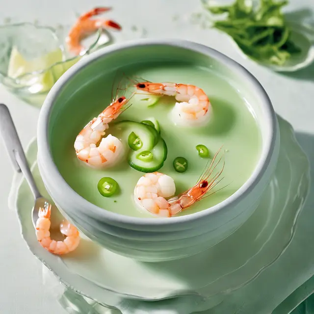 Foto de Cucumber and Shrimp Sorbet Soup