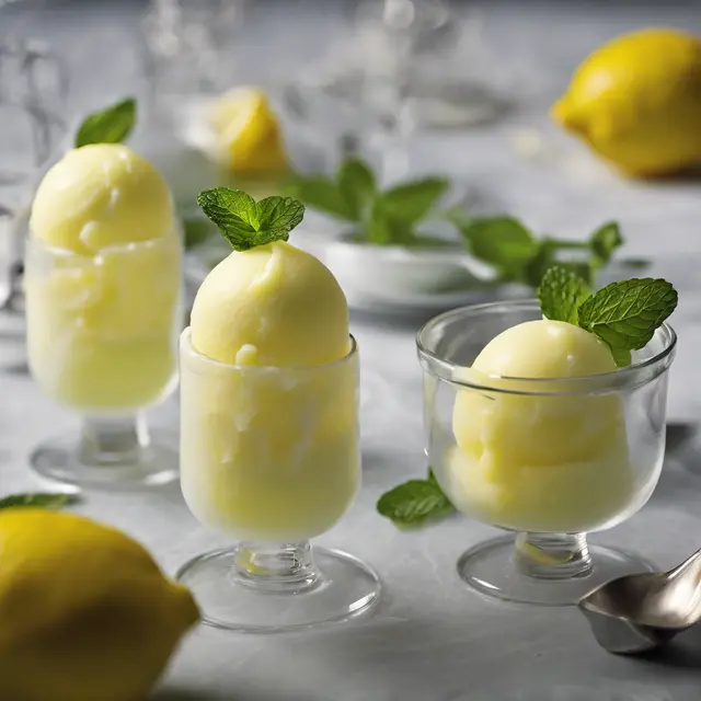 Foto de Lemon Sorbet with Mint Liqueur