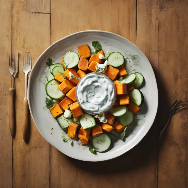 Foto de Sweet Potato and Cucumber Salad with Yogurt Dressing