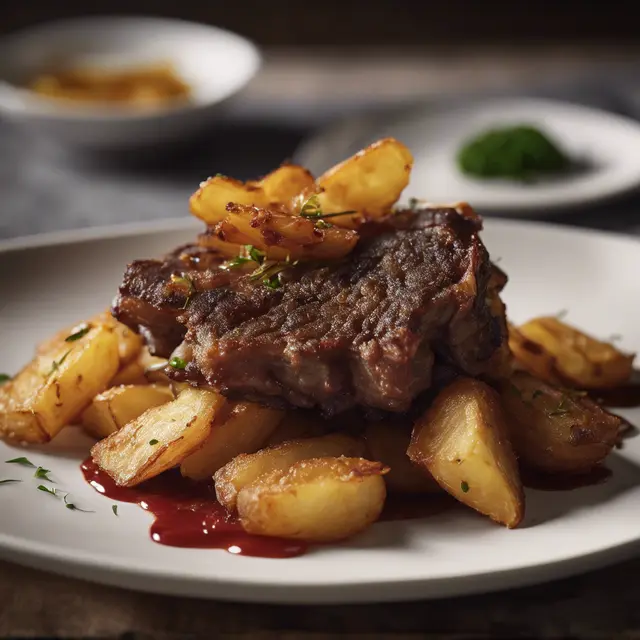 Foto de Fried Fadge with Crispy Potatoes