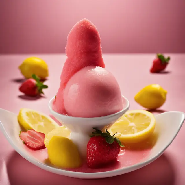 Foto de Strawberry and Lemon Sorbet