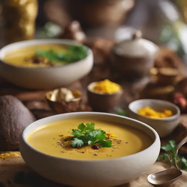 Foto de Cocoa and Curry Cream Soup (Caril)