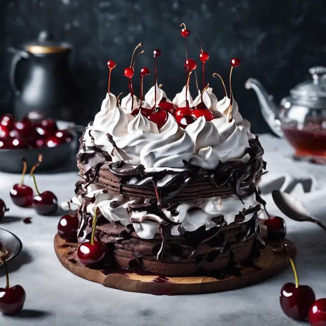 Foto de Black Forest Cake with Meringue Topping