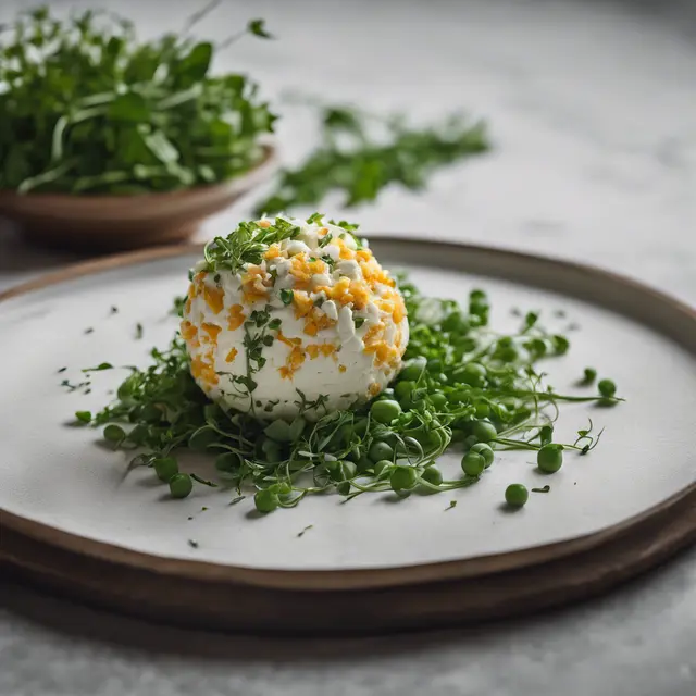 Foto de Cheese Ball with Pea Shoots