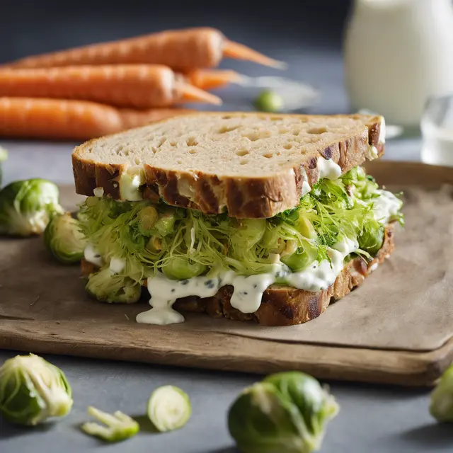 Foto de Brussels Sprouts, Carrot and Yogurt Sandwich