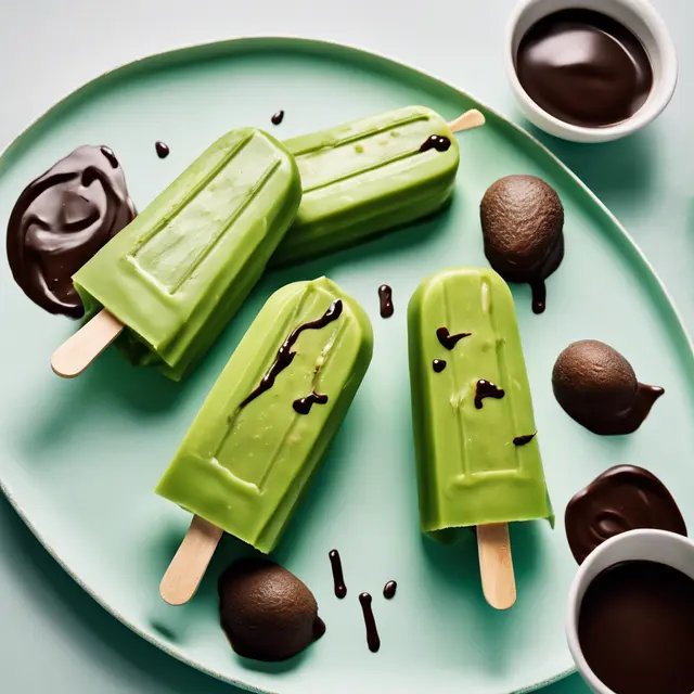 Foto de Avocado Popsicles with Chocolate Sauce