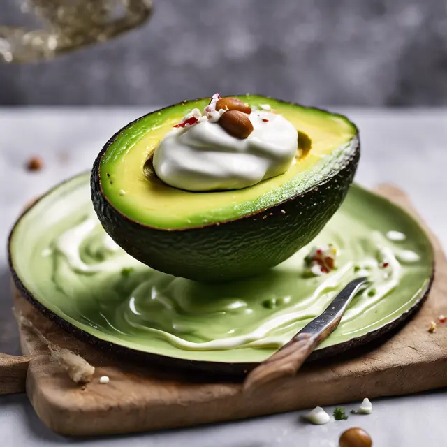 Foto de Stuffed Avocado with Cream and Liqueur