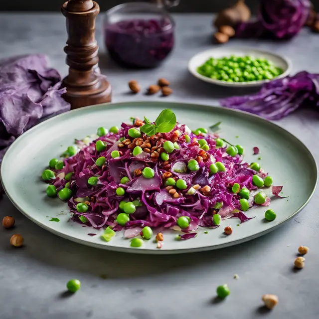 Foto de Pea and Red Cabbage Salad with Prosciutto