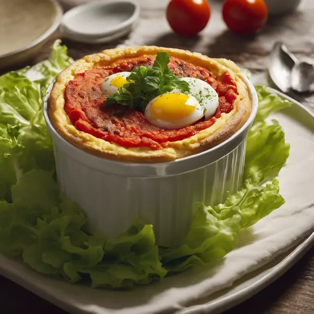 Foto de Tomato Soufflé with Quail Eggs