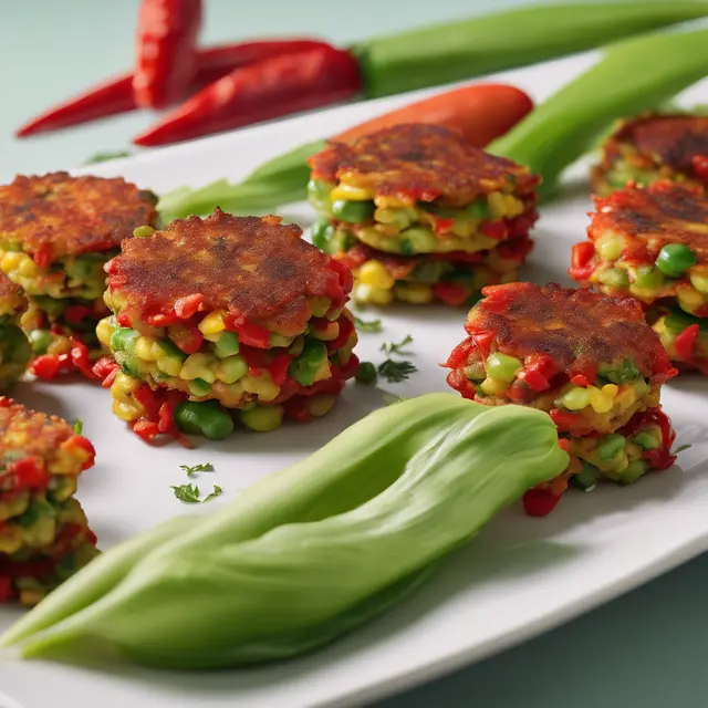 Foto de Red Pepper and Green Corn Fritters