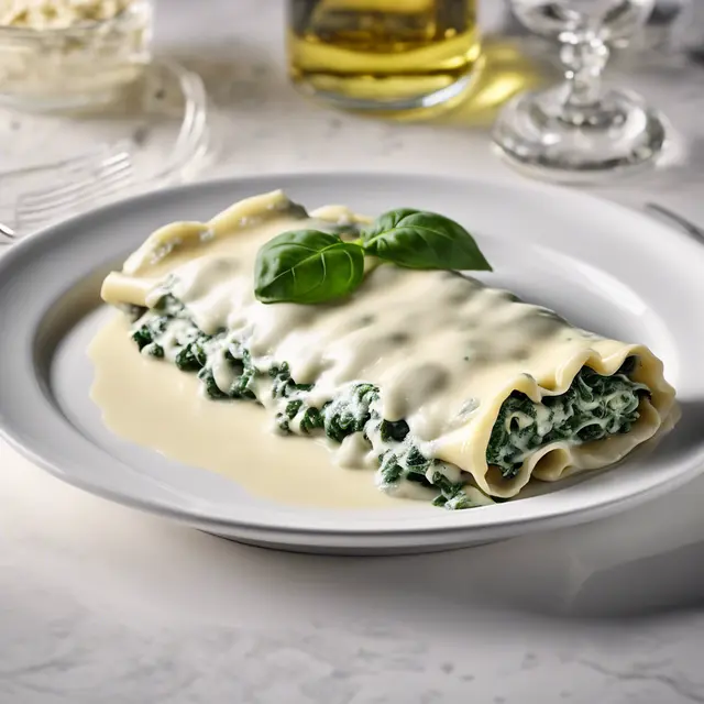 Foto de Spinach Filled Cannelloni with White Sauce