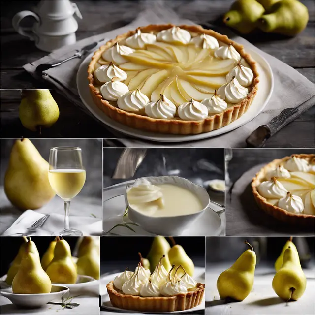 Foto de Pear Tart with Lemon Cream and White Wine