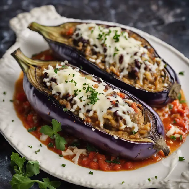 Foto de Stuffed Eggplant à la American Style